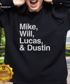 Premium 'Stranger Things' sweatshirt featuring Mike, Will, Lucas, and Dustin for fans of the popular TV series.