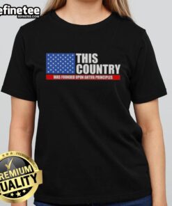 Premium Antifa principles ladies tee featuring a US flag design, perfect for expressing unique patriotic views.