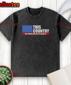 Premium US flag washed t-shirt featuring Antifa principles design, perfect for expressing unique political views.