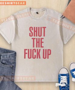 Premium Top Shut The Fck Up Washed T-Shirt in soft cotton, featuring a bold graphic design perfect for casual wear.