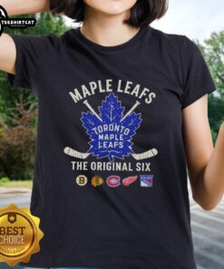 Premium Toronto Maple Leafs The Original Six combined ladies tee showcasing team spirit and stylish design.