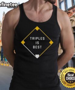 Premium Triples Is Best tank top in vibrant colors worn by a model, showcasing stylish design and comfort.