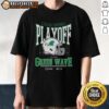 Premium Tulane Green Wave 2025-2026 College Football Playoff Bound Helmet T-Shirt featuring team colors and logo.