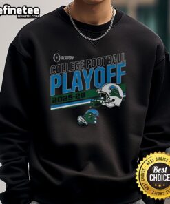 Premium Tulane Green Wave College Football Playoff 2025-2026 helmet sweatshirt showcasing team spirit and style.