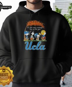 Premium UCLA Bruins X Peanuts Snoopy and Friends autumn hoodie, perfect for celebrating the most wonderful time of the year.