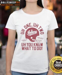 Premium Indiana Hoosiers Football ladies tee featuring stylish design for fans, perfect for game day and casual wear.