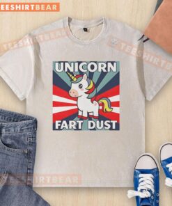 Premium Unicorn Fart Dust Washed T-Shirt featuring a colorful graphic and soft fabric for ultimate comfort and style.