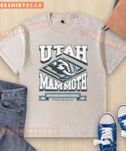 Premium Utah Mammoth Heater Washed T-Shirt in soft cotton, featuring a stylish design for casual comfort and warmth.