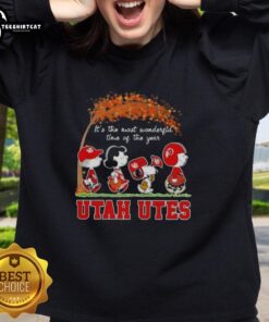 Premium Utah Utes X Peanuts Snoopy and Friends autumn sweatshirt for cozy fall celebrations and sports fan style.