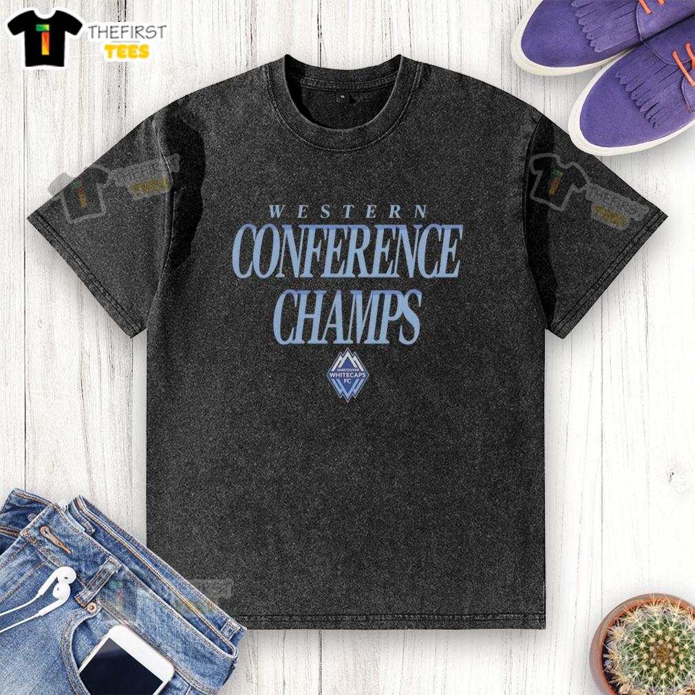 premium-vancouver-whitecaps-fc-2025-mls-western-conference-champions-washed-t-shirt Alt Text: Premium Vancouver Whitecaps FC 2025 MLS Western Conference Champions washed t-shirt in blue with team logo.