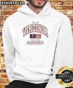 Premium Virginia Cavaliers 2025 TaxSlayer Gator Bowl hoodie featuring team colors and logo, perfect for fans.