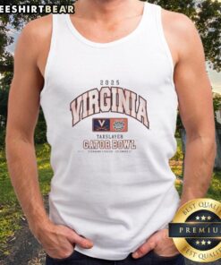Premium Virginia Cavaliers 2025 TaxSlayer Gator Bowl tank top, showcasing team spirit and stylish game day apparel.