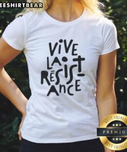 Premium Vive La Resistance Ladies Tee in soft fabric, featuring a stylish design perfect for casual wear.
