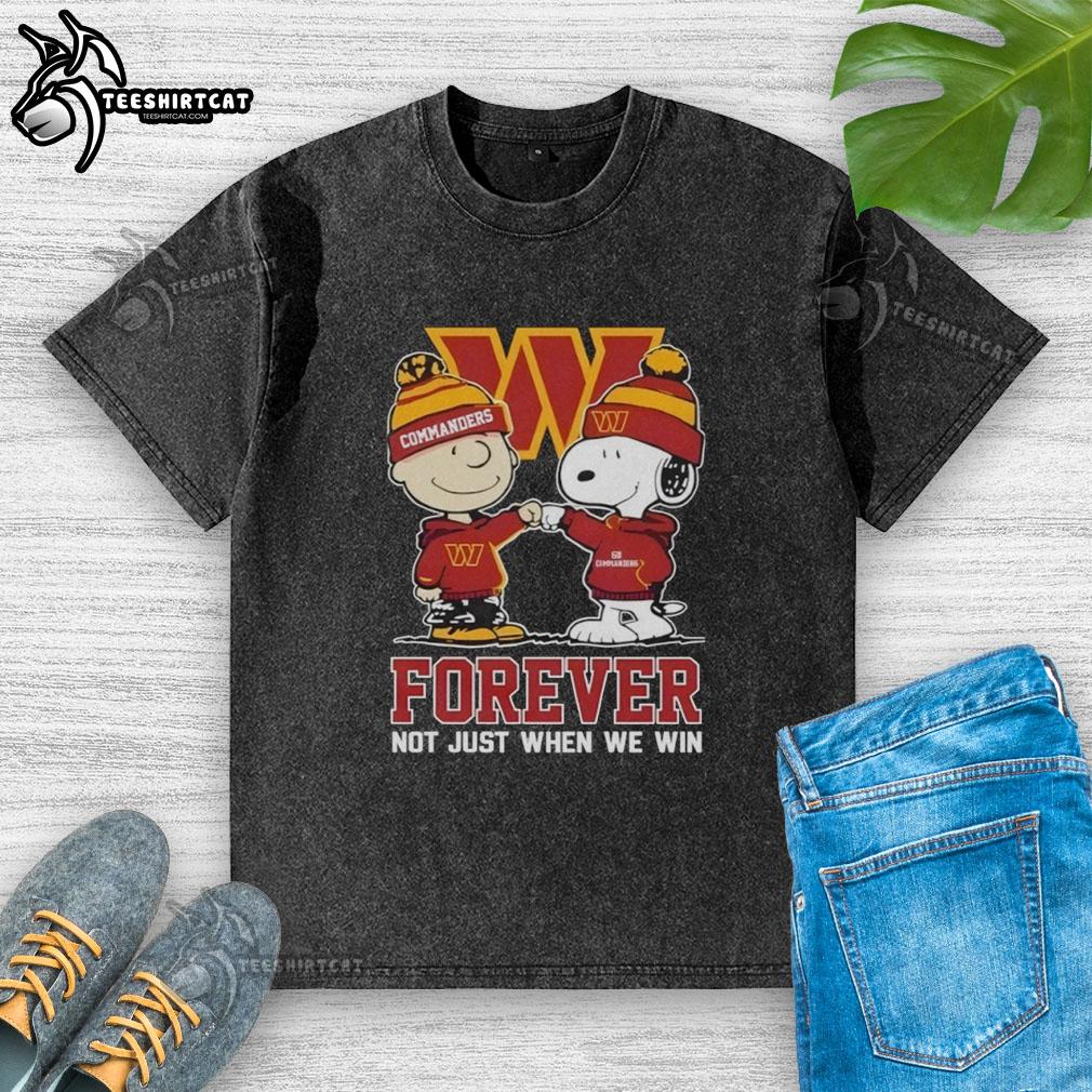 premium-washington-commanders-x-charlie-brown-vs-snoopy-forever-not-just-when-we-win-washed-t-shirt Alt Text: Premium Washington Commanders X Charlie Brown vs Snoopy Forever, Not Just When We Win T-Shirt design.