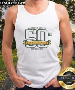 Premium Waubonsie Valley 50th Anniversary tank top, established 1975, featuring a stylish design for alumni and supporters.