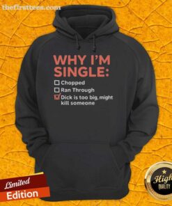 Premium hoodie featuring 'Why I'm Single' slogan and graphic, perfect for humor lovers and trendy fashion enthusiasts.