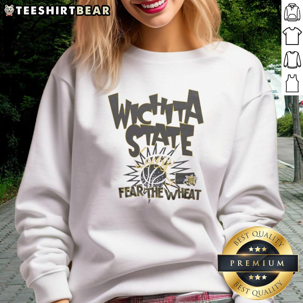 premium-wichita-state-fear-the-wheat-slam-sweatshirt Alt Text: Premium Wichita State Fear The Wheat Slam Sweatshirt featuring bold graphics and a comfortable fit for fans.