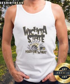 Premium Wichita State Fear The Wheat Slam Tank Top in black, featuring bold graphics and a comfortable fit.