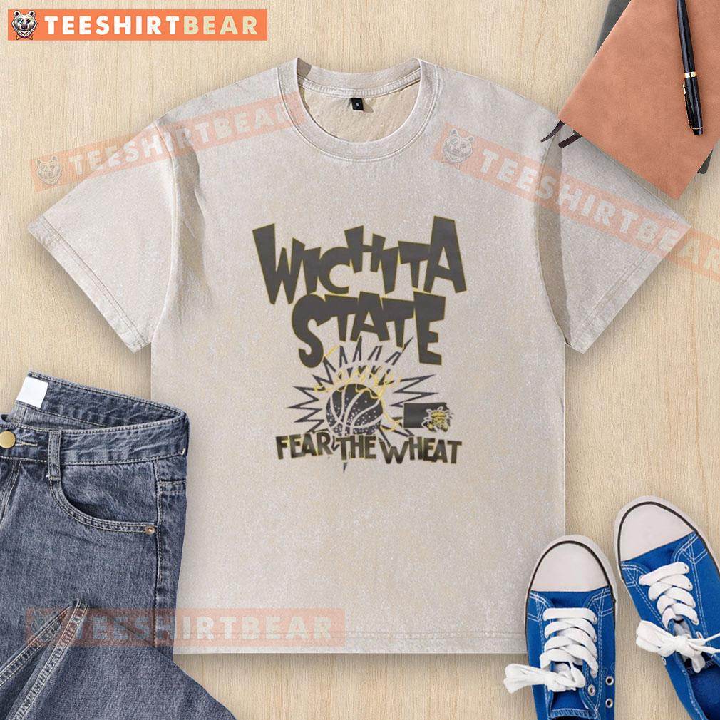 premium-wichita-state-fear-the-wheat-slam-washed-t-shirt Premium Wichita State Fear The Wheat Slam washed t-shirt in vibrant colors, perfect for fans and casual wear.
