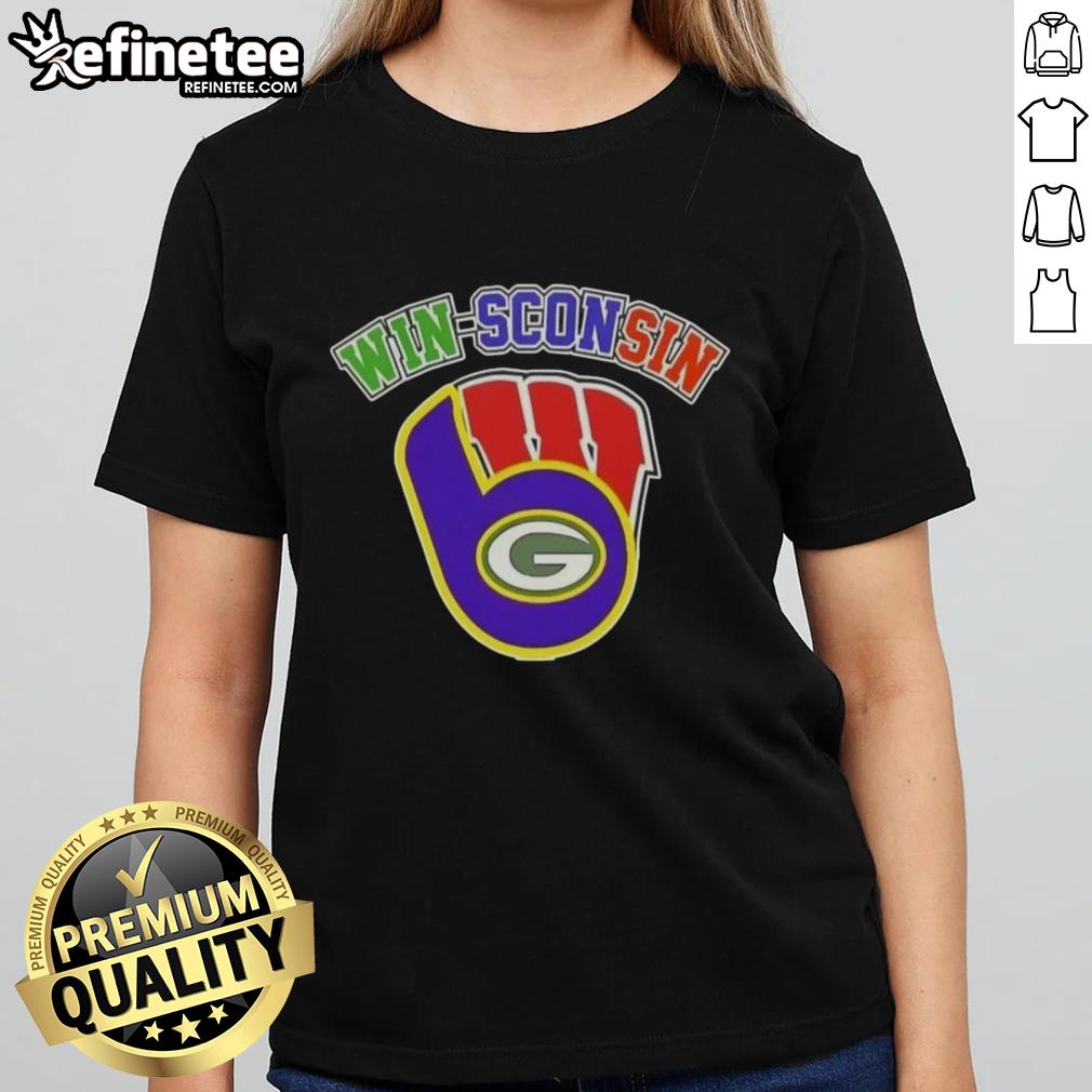 premium-wisconsin-city-sports-milwaukee-brewers-green-bay-packers-wisconsin-badgers-ladies-tee Premium Wisconsin City Sports tee featuring Milwaukee Brewers, Green Bay Packers, and Wisconsin Badgers for ladies.