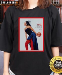Premium WNBA Aja Wilson Is Times Athlete of the Year ladies tee featuring vibrant design and comfortable fit.