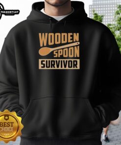 Premium Wooden Spoon Survivor Hoodie featuring a stylish design and comfortable fit for culinary enthusiasts.