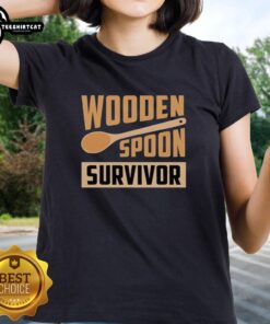 Premium Wooden Spoon Survivor Ladies Tee featuring a stylish design perfect for cooking enthusiasts and casual wear.