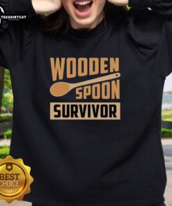 Premium Wooden Spoon Survivor Sweatshirt in cozy fabric, perfect for culinary enthusiasts and gift ideas.