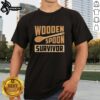 Premium Wooden Spoon Survivor T-Shirt featuring a playful design for cooking enthusiasts and humor lovers alike.