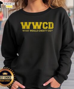 Alt Text: Premium WWCD What Would Chesty Puller Do Sweatshirt featuring a stylish design for military and history enthusiasts.