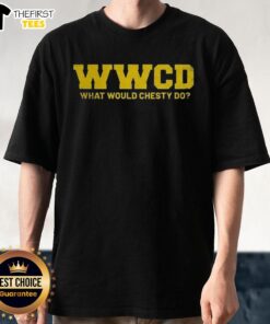 Premium WWCD What Would Chesty Puller Do T-Shirt featuring a bold graphic design, perfect for military enthusiasts.