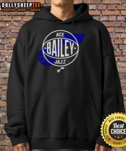Pretty Ace Bailey Utah Jazz basketball logo hoodie featuring vibrant colors and stylish design for fans.