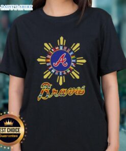 Stylish Atlanta Braves X Hispanic ladies tee featuring vibrant colors and a comfortable fit, perfect for game day.