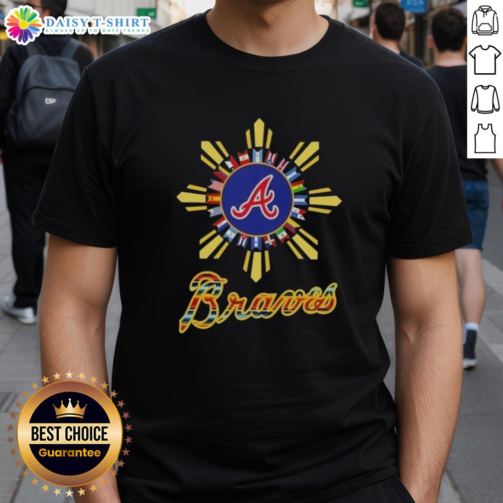Pretty Atlanta Braves X Hispanic T Shirt Pretty Atlanta Braves X Hispanic T-Shirt featuring vibrant colors and cultural design, perfect for baseball fans.