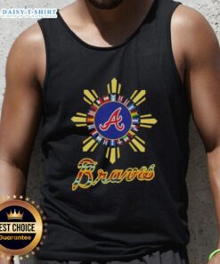 Stylish Atlanta Braves X Hispanic tank top featuring vibrant colors and a trendy design for baseball fans.