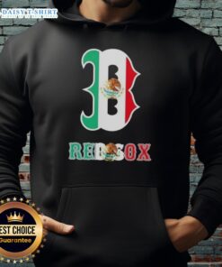 Stylish Boston Red Sox baseball hoodie featuring a vibrant Mexican flag design, perfect for fans and casual wear.