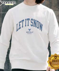 Pretty Buffalo Bulls Victor sweatshirt featuring a winter 'Let It Snow' design, perfect for cozy game days.