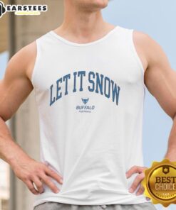 Pretty Buffalo Bulls Victor Snow Let It Snow tank top showcasing a stylish design perfect for winter sports fans.