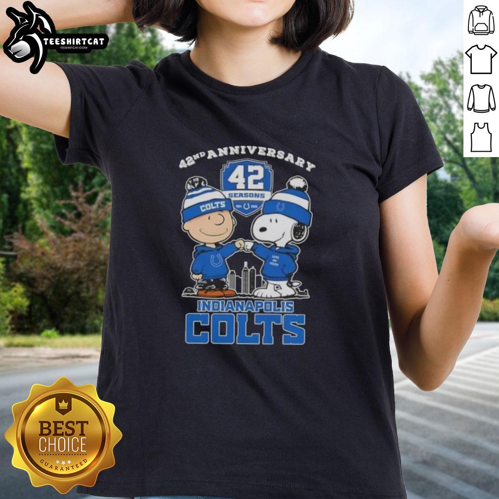 pretty-charlie-brown-and-snoopy-42nd-anniversary-indianapolis-colts-football-skyline-ladies-tee Pretty Charlie Brown and Snoopy 42nd Anniversary Indianapolis Colts Football Skyline Ladies Tee design.