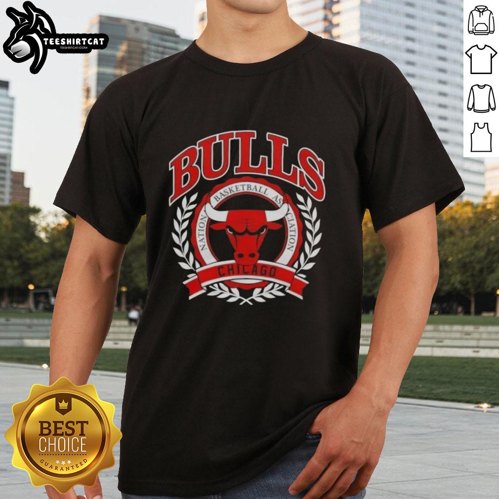 pretty-chicago-bulls-national-basketball-association-crest-t-shirt-1 Stylish Chicago Bulls NBA crest t-shirt featuring the iconic logo in vibrant colors, perfect for basketball fans.
