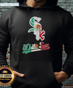 Pretty Chicago White Sox baseball hoodie featuring a vibrant Mexican flag design, perfect for fans and fashion enthusiasts.