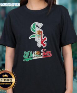 Pretty Chicago White Sox baseball tee featuring a vibrant Mexican flag design for ladies' stylish sportswear.