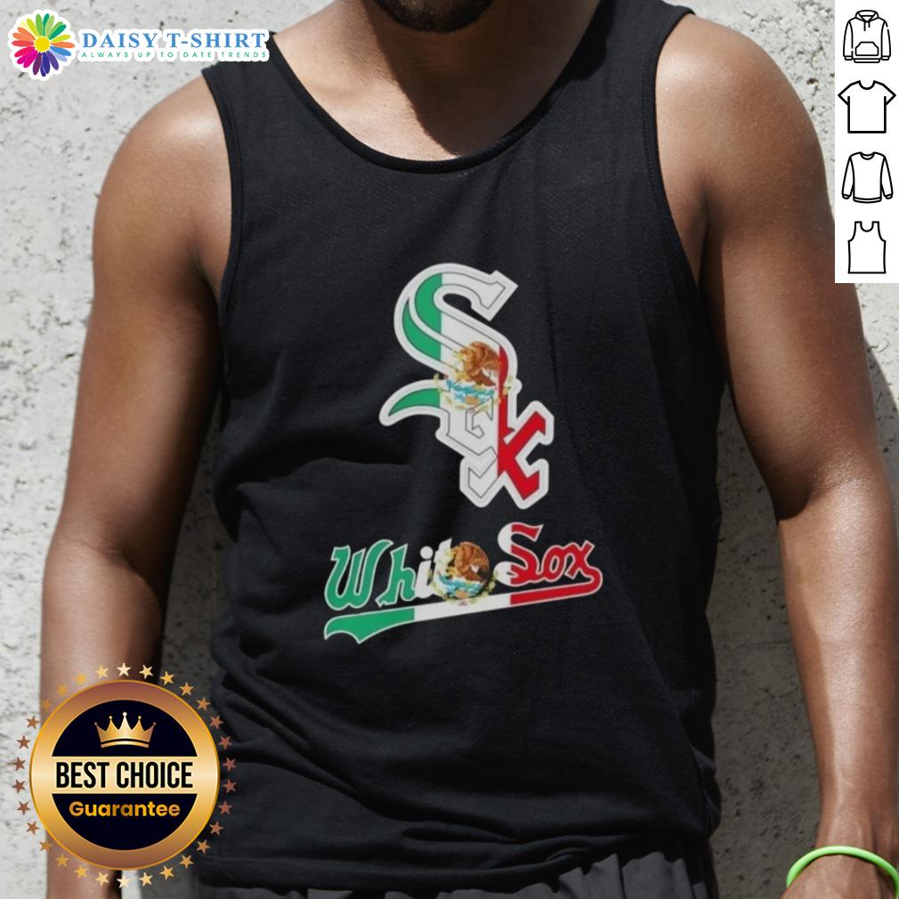Pretty Chicago White Sox Baseball X Mexican Flag Tank Top Pretty Chicago White Sox baseball tank top featuring a vibrant Mexican flag design, perfect for sports fans.
