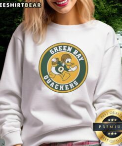Pretty Disney Green Bay Quackers Pro Football spoof sweatshirt showcasing a fun design for sports fans.