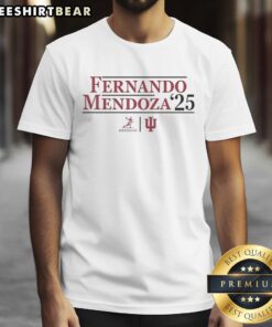 Pretty Fernando Mendoza 2025 Heisman Trophy Winner Campaign T-Shirt featuring bold graphics and vibrant colors.