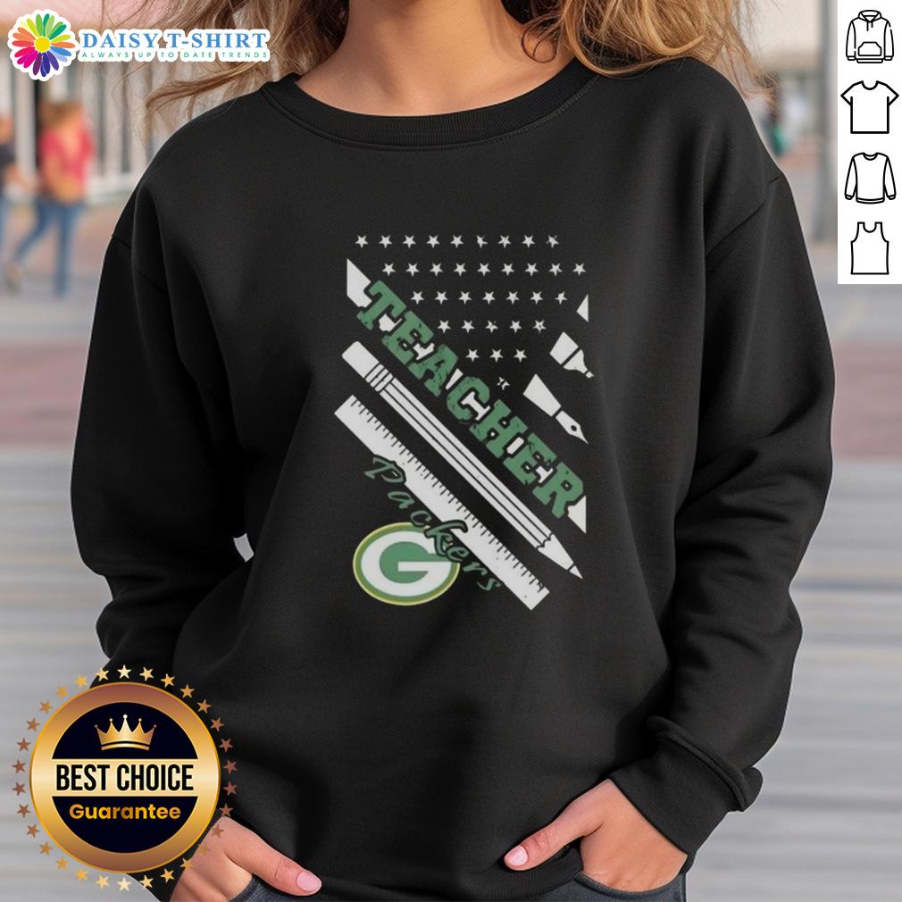 Pretty Green Bay Packers Football X Teacher American Flag Sweatshirt Pretty Green Bay Packers Football X Teacher American Flag Sweatshirt featuring vibrant colors and a stylish design.