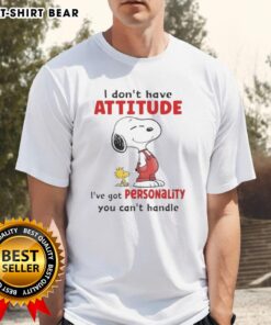 Pretty Grinch T-shirt with 'I Don't Have Attitude, I've Got Personality You Can't Handle' slogan in festive design.