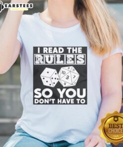 Pretty I Read The Rules So You Don't Have To Ladies Tee featuring stylish text design on a comfortable shirt.