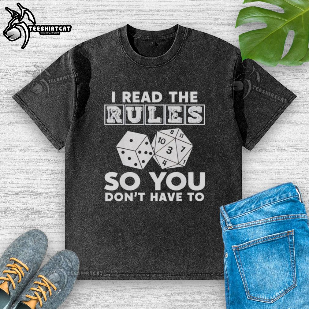 pretty-i-read-the-rules-so-you-dont-have-to-washed-t-shirt Alt Text: Pretty I Read The Rules So You Don't Have To washed t-shirt in vibrant colors, showcasing a playful and witty design.