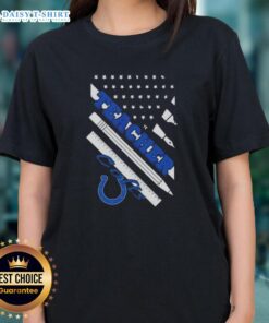 Pretty Indianapolis Colts football tee for ladies featuring an American flag design, perfect for game day or casual wear.